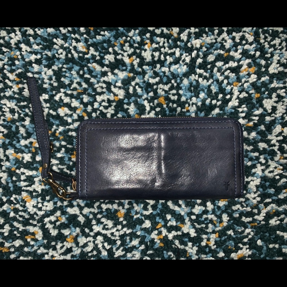 Frye Navy Blue Continental Wallet